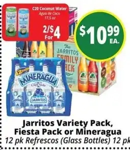 Rancho Markets Jarritos Variety Pack, Fiesta Pack or Mineragua offer