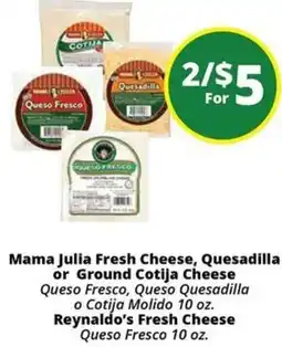 Rancho Markets Mama Julia Fresh Cheese, Quesadilla or Ground Cotija Cheese offer