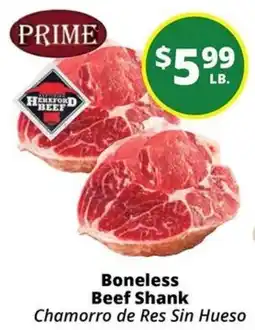 Rancho Markets Prime Herdord Beef Boneless Beef Shank offer