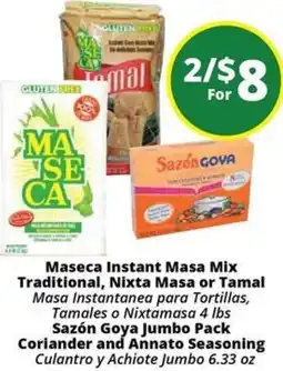 Rancho Markets Maseca Instant Masa Mix Traditional, Nixta Masa or Tamal offer