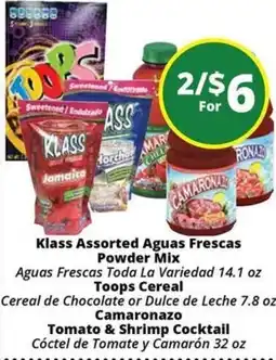 Rancho Markets Klass Assorted Aguas Frescas Powder Mix offer