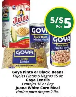 Rancho Markets Goya pinto or black beans offer