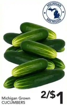 Pete's Fresh Market Michigan Grown Cucumbers offer