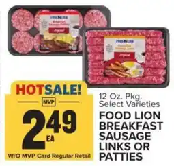 Food Lion Food Lion breakfast sausage links or patties offer
