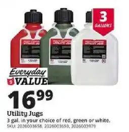Rural King Utility Jugs offer
