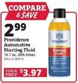 Rural King Providence automotive starting fluid offer