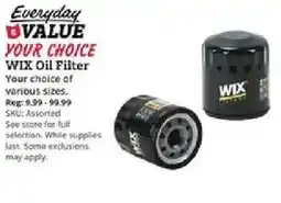 Rural King Wix oil filter offer