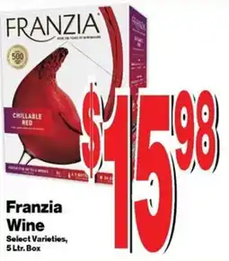 Super Saver Franzia Wine offer