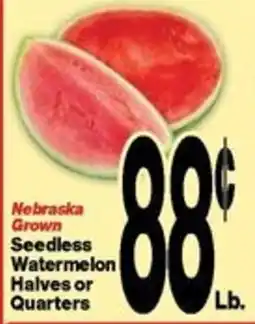 Super Saver Nebraska Grown Seedless Watermelon offer