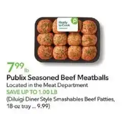 Publix Publix Seasoned Beef Meatballs offer