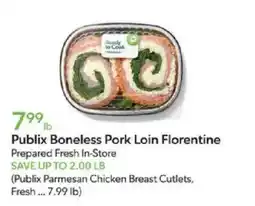 Publix Publix Boneless Pork Loin Florentine offer