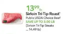 Publix Sirloin tri-tip roast offer