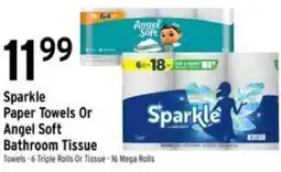 Brookshire's Sparkle Paper Towels Or Angel Soft Bathroom Tissue offer