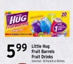 Brookshire's Little Hug Fruit Barrels Fruit Drinks offer