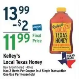 Brookshire's Kelley's Local Texas Honey offer