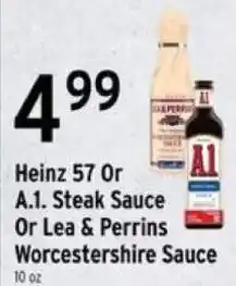 Brookshire's Heinz 57 Or A.1. Steak Sauce Or Lea & Perrins Worcestershire Sauce offer