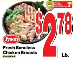 Super Saver Tyson Fresh Boneless Chicken Breasts offer