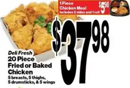Super Saver 20 Piece Fried or Baked Chicken offer