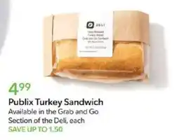 Publix Publix Turkey Sandwich offer