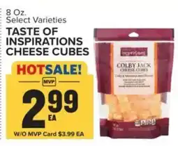 Food Lion Taste of Inspirations Cheese Cubes offer