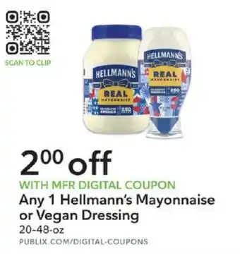 Any 1 Hellmann's Mayonnaise or Vegan Dressing
