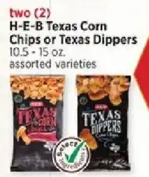 H-E-B H-e-b texas corn chips or texas dippers offer