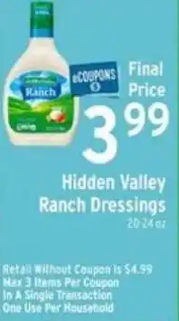 Brookshire's Hidden Valley Ranch Dressings offer