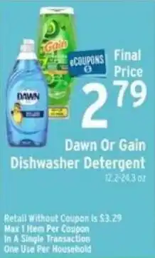Brookshire's Dawn Or Gain Dishwasher Detergent offer