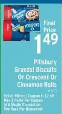Brookshire's Pillsbury Grands! Biscuits Or Crescent Or Cinnamon Rolls offer
