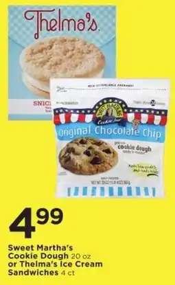Cub Foods Sweet Martha's Cookie Dough or Thelma's Ice Cream Sandwiches offer