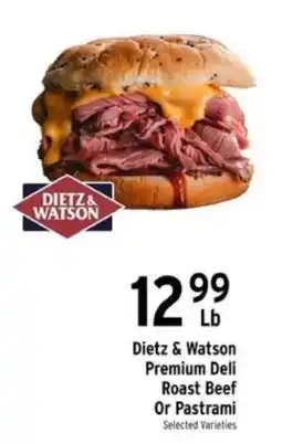 Brookshire's Dietz & Watson Premium Deli Roast Beef Or Pastrami offer