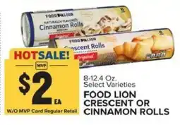 Food Lion Food Lion crescent or cinnamon rolls offer