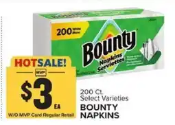 Food Lion Bounty napkins offer