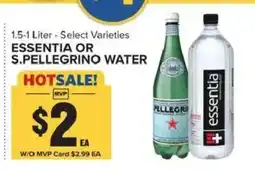 Food Lion Essentia or S.Pellegrino Water offer