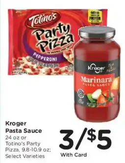 Smith's Kroger Pasta Sauce offer