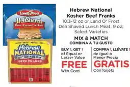 Smith's Hebrew national kosher beef franks offer