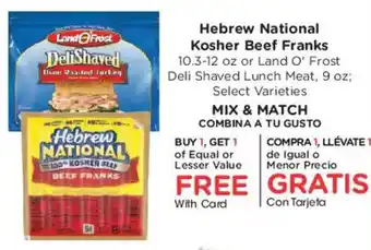 Hebrew national kosher beef franks