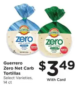 Smith's Guerrero Zero Net Carb Tortillas offer