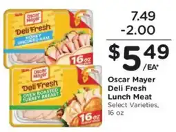 Kroger Oscar Mayer Deli Fresh Lunch Meat offer