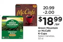 Kroger Green Mountain or McCafé K-Cups offer
