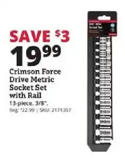 Rural King Crimson Force Drive Metric Socket Set offer