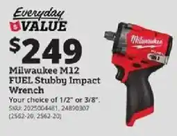 Rural King Milwaukee M12 FUEL Stubby Impact Wrench offer