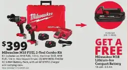 Rural King Milwaukee M18 FUEL 2-Tool Combo Kit offer