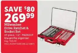 Rural King Milwaukee drive ratchet & socket set offer