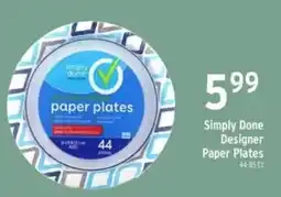 Brookshire's Simply Done Designer Paper Plates offer