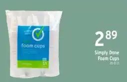 Brookshire's Simply done foam cups offer