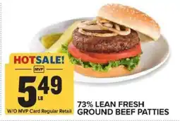 Food Lion Mvp 73% Lean Fresh Ground Beef Patties offer