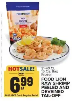 Food Lion Food Lion raw shrimp peeled and deveined tail-off offer