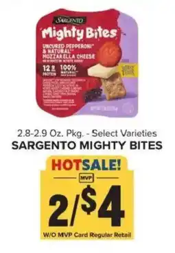 Food Lion Sargento mighty bites offer