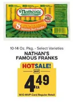 Food Lion Nathan's famous franks offer